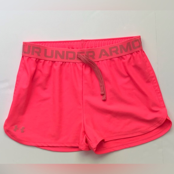 Under Armour Other - Under Armour Girls Large Hot Pink Elastic Waist Shorts
